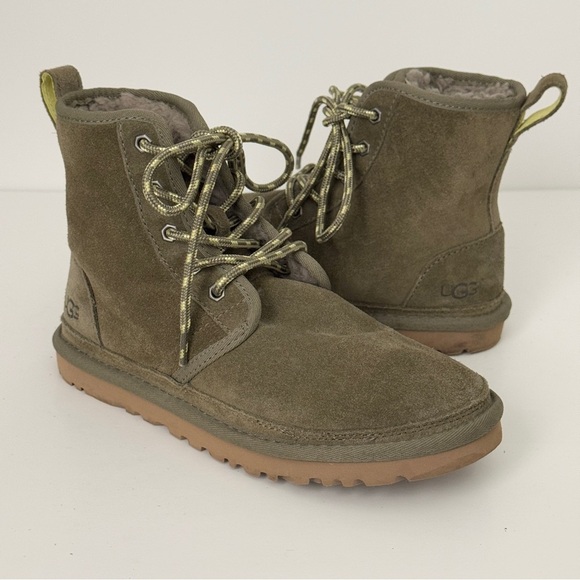 UGG Women's Neumel High Olive Green Suede Boots 1120728 Size 6 - Picture 2 of 12